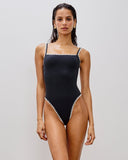 Nadia One Piece Swimsuit - Black - Cream - Las Olas