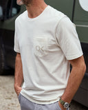 OK STENCIL POCKET TEE - Las Olas