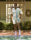 PASTEL STRIPE LEISURE STRETCH BUTTONUP - Las Olas