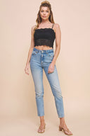 SCALLOP LACE BRALETTE CAMI W/ADJUSTABLE STRAPS - Las Olas