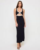 Steph Dress - Black - Cream - Las Olas