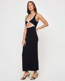 Steph Dress - Black - Cream - Las Olas
