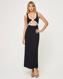 Steph Dress - Black - Cream - Las Olas