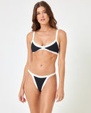 Taylor Bikini Top - Black - Cream - Las Olas