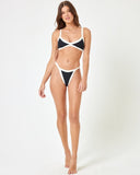Taylor Bikini Top - Black - Cream - Las Olas