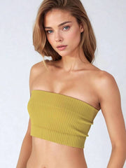 WIDE RIBBED TUBE TOP - Las Olas