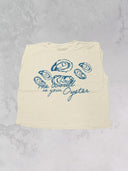 WORLD IS YOUR OYSTER CROPPED MUSCLE TANK - Las Olas