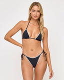 Zahra Bikini Bottom - Black - Cream - Las Olas