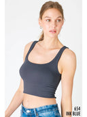 NIKIBIKI CHEVRON RIBBED CROP TOP - Las Olas