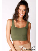 NIKIBIKI CHEVRON RIBBED CROP TOP - Las Olas