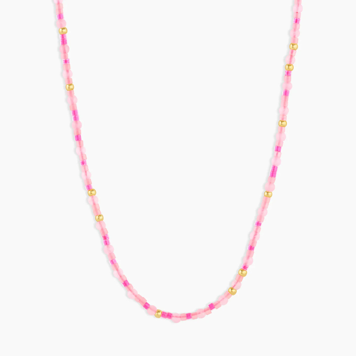 Shantiniketan Pink beaded Necklace - DAILYSHOPS